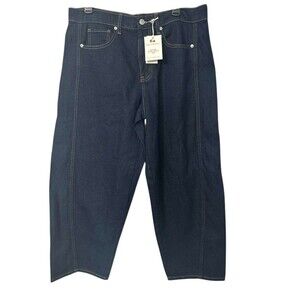 Free Assembly Barrel Ankle Jeans Women Size 10 Dark Mid Rise New